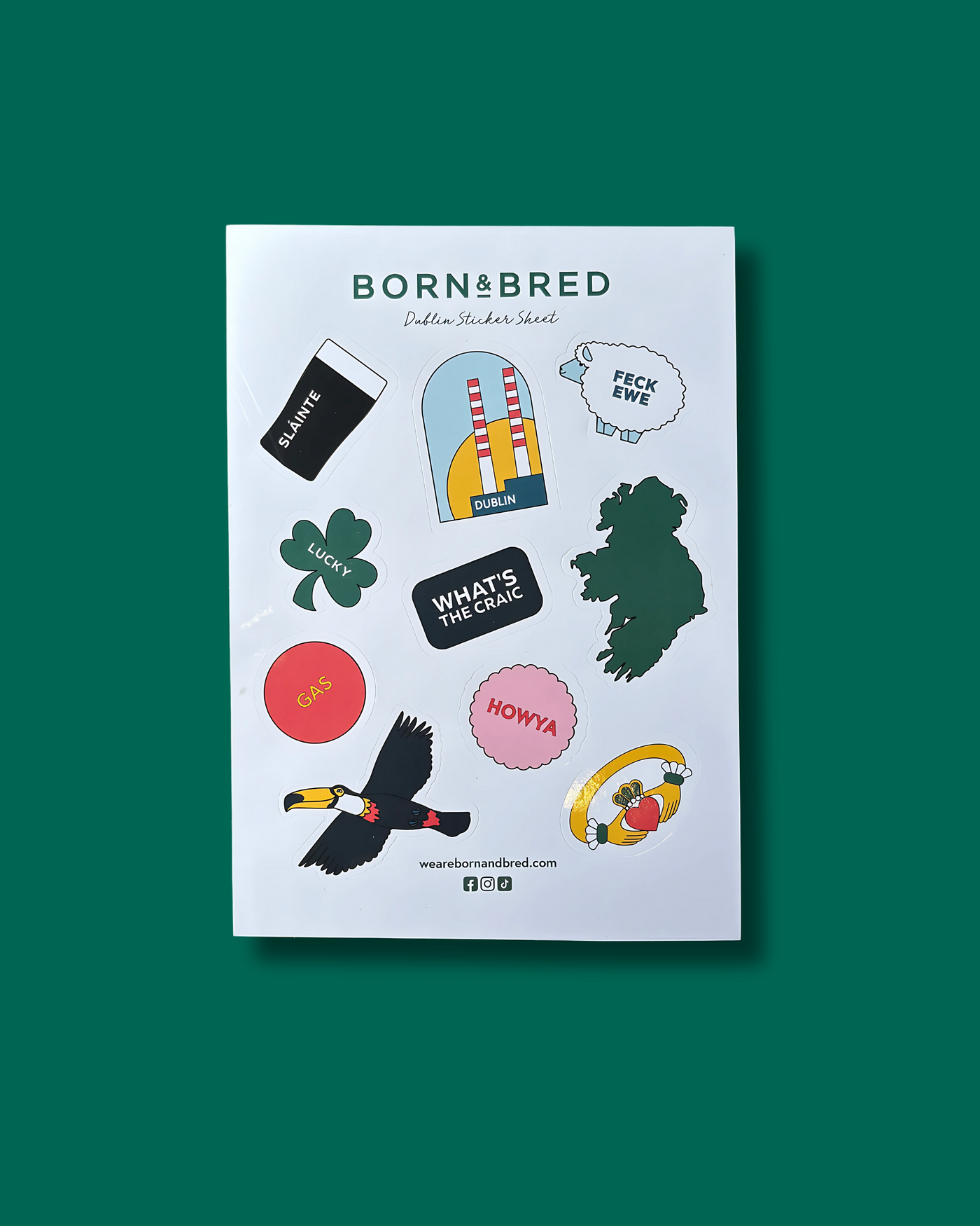 Dublin Sticker Sheet | Born & Bred