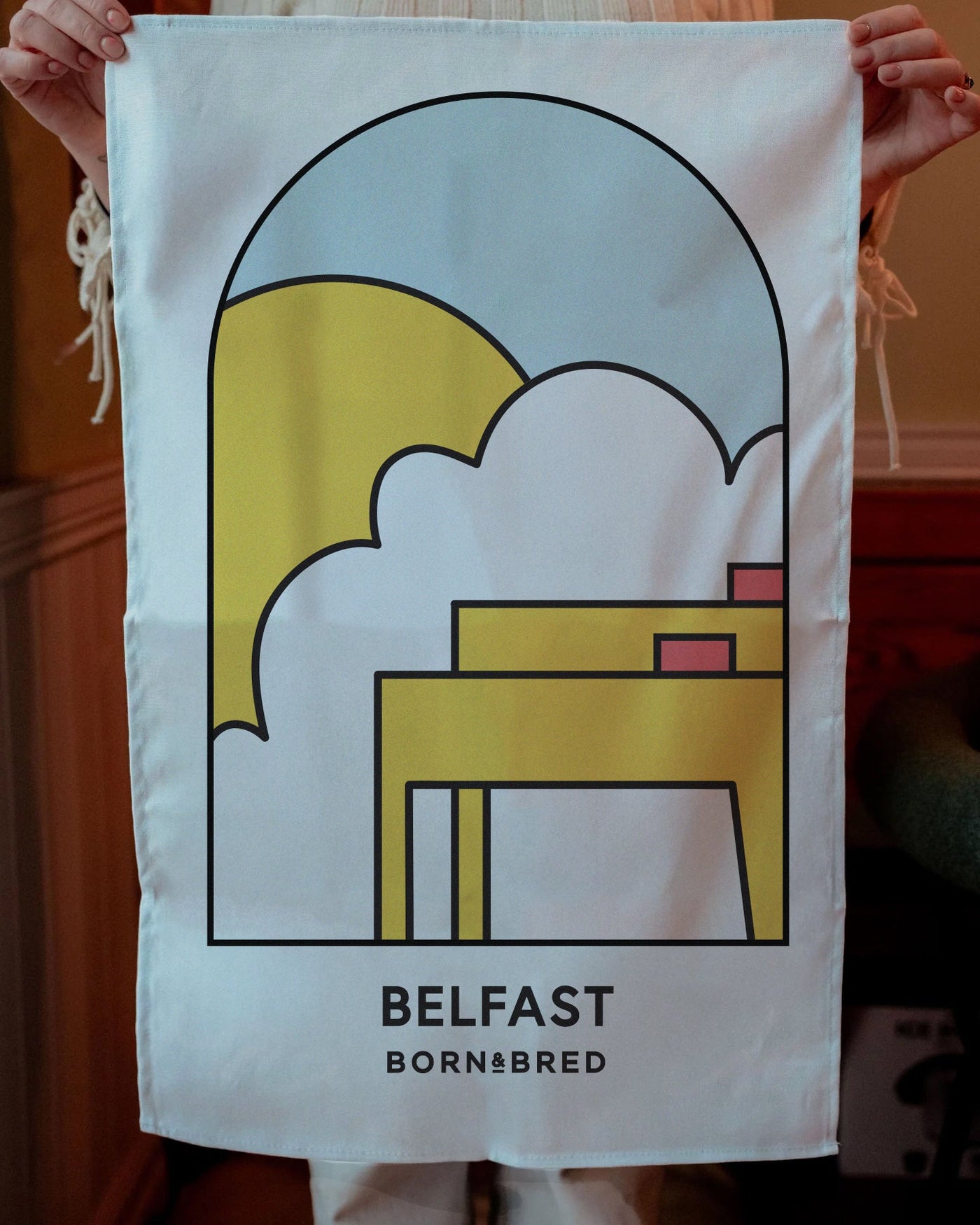Belfast Cityscape Tea Towel | Born & Bred