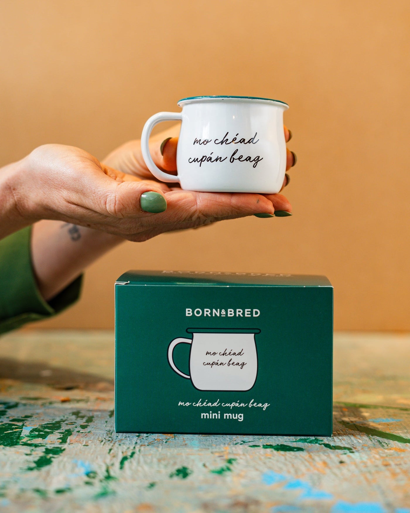 Mo Chéad Cupán Beag Mug Enamel Mini Mug | Born & Bred