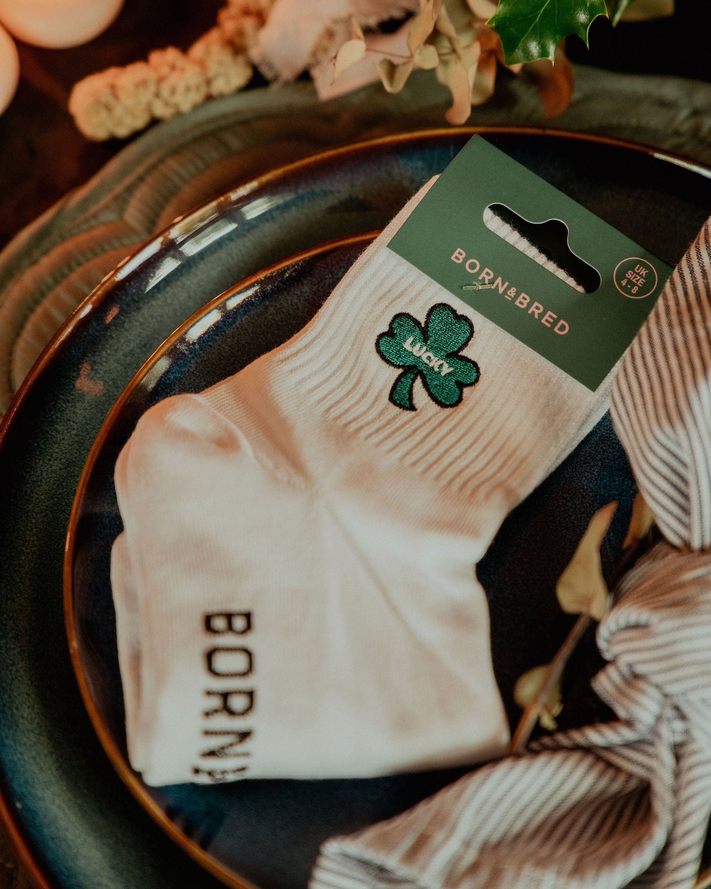 Lucky Shamrock Ankle Socks | Born & Bred