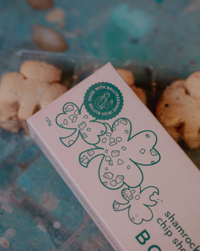 Shamrock Shaped Chocolate Chip Shortbread Biscuits | Born & Bred