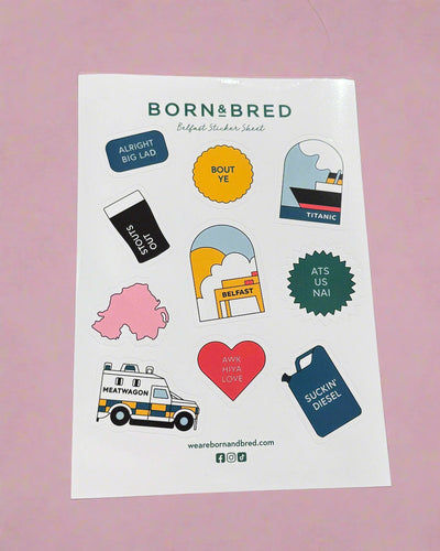 Belfast Sticker Sheet | Born & Bred