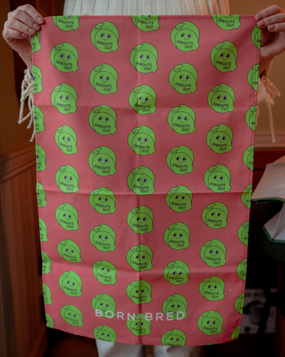Sprouts Out Tea Towel | Born & Bred